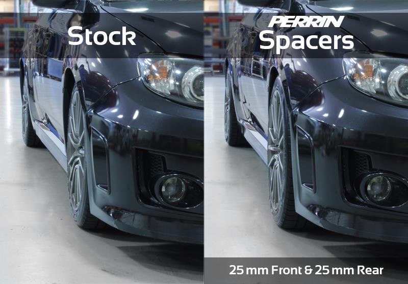 PERRIN 02-14 Subaru WRX / 2004 STI / 13-25 BRZ & Toyota GR86 25mm Wheel Spacers 5x100 56mm CB - Pair