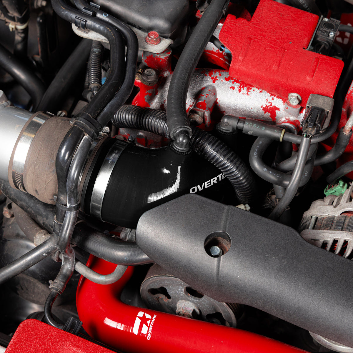 OVERTAKE Silicone Turbo Inlet Hose - Subaru 2004-2021 STI, 2002-2007 WRX, 2004-2008 Forester XT