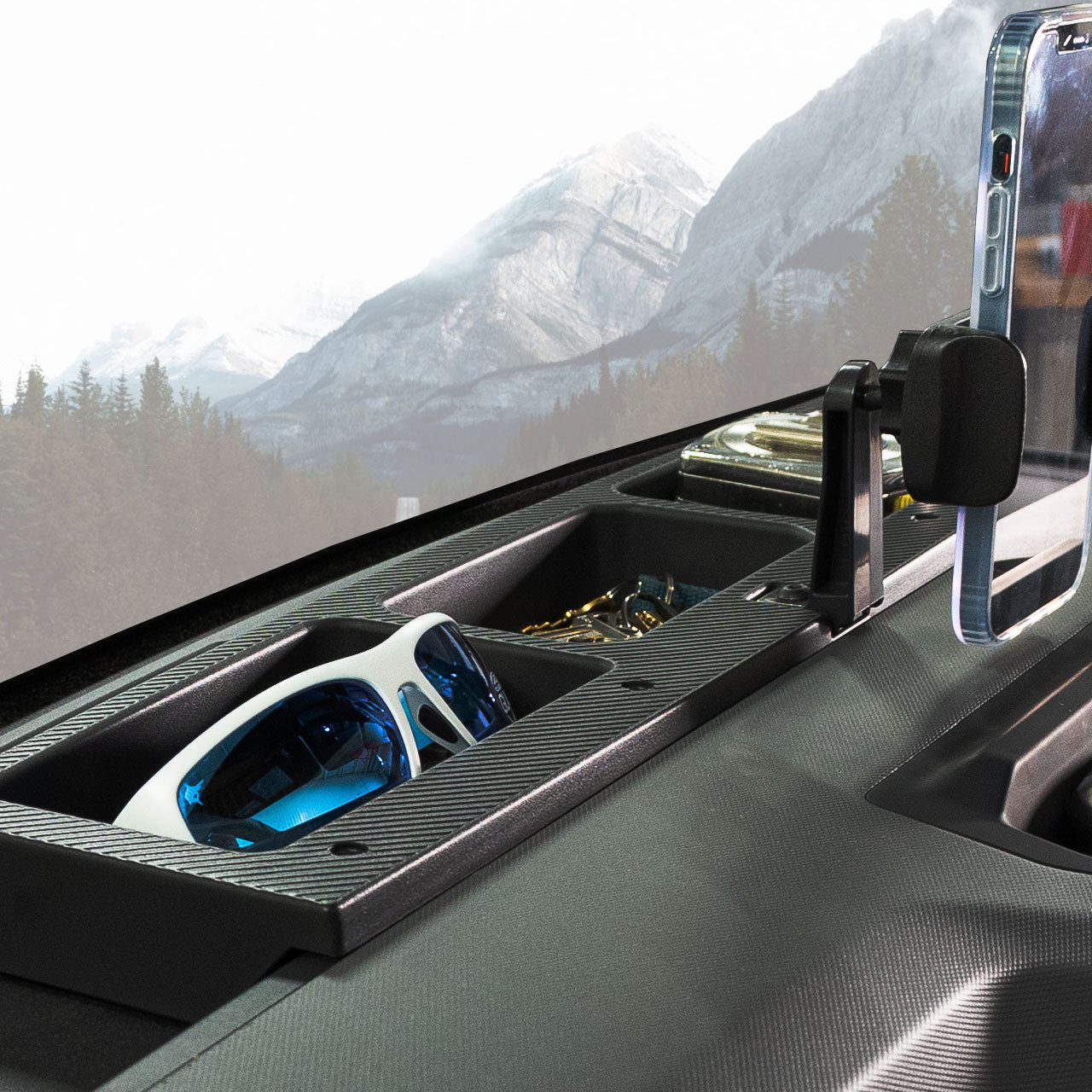 IAG I-Line Dash Organizer With Phone Holder For 2021+ Ford Bronco