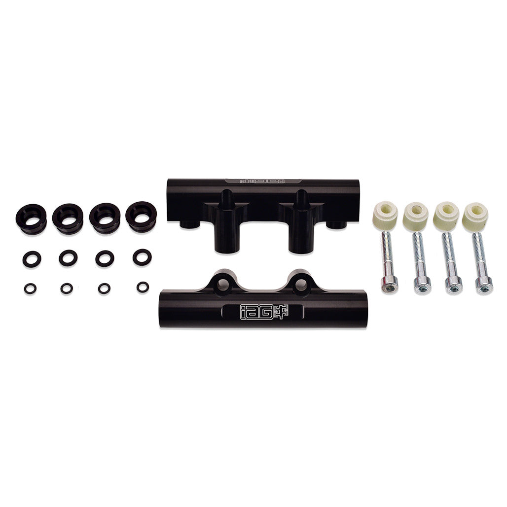 IAG Side Feed To Top Feed Fuel Rail Conversion Kit For 2004-06 Subaru STI 05-07 LGT 04-05 FXT (Black Finish).