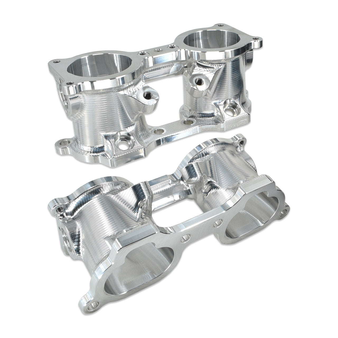 IAG V3 Top Feed TGV Housings With Butterfly Pass Thru (Silver) (06-14 WRX 07+ STI 07-12 LGT 09-13 FXT)