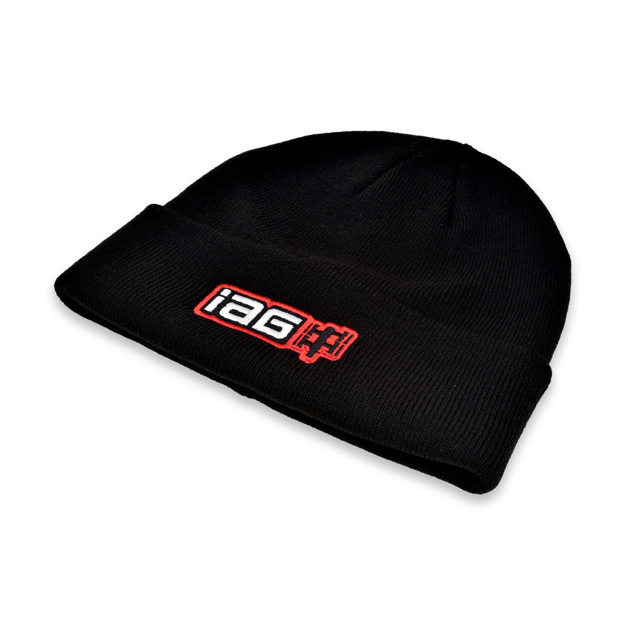 IAG Black Watch Cap Beanie With IAG Boxer Embroidered Logo.