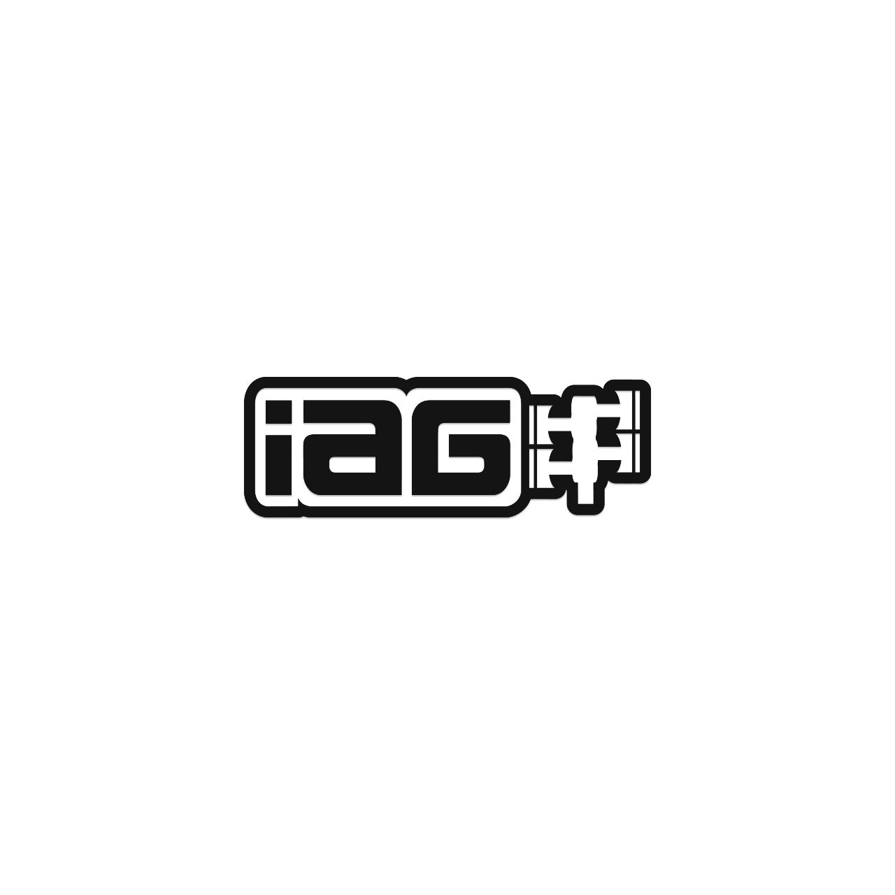 IAG Performance 6 Inch Matte Black Die Cut Sticker - Sold Individually.
