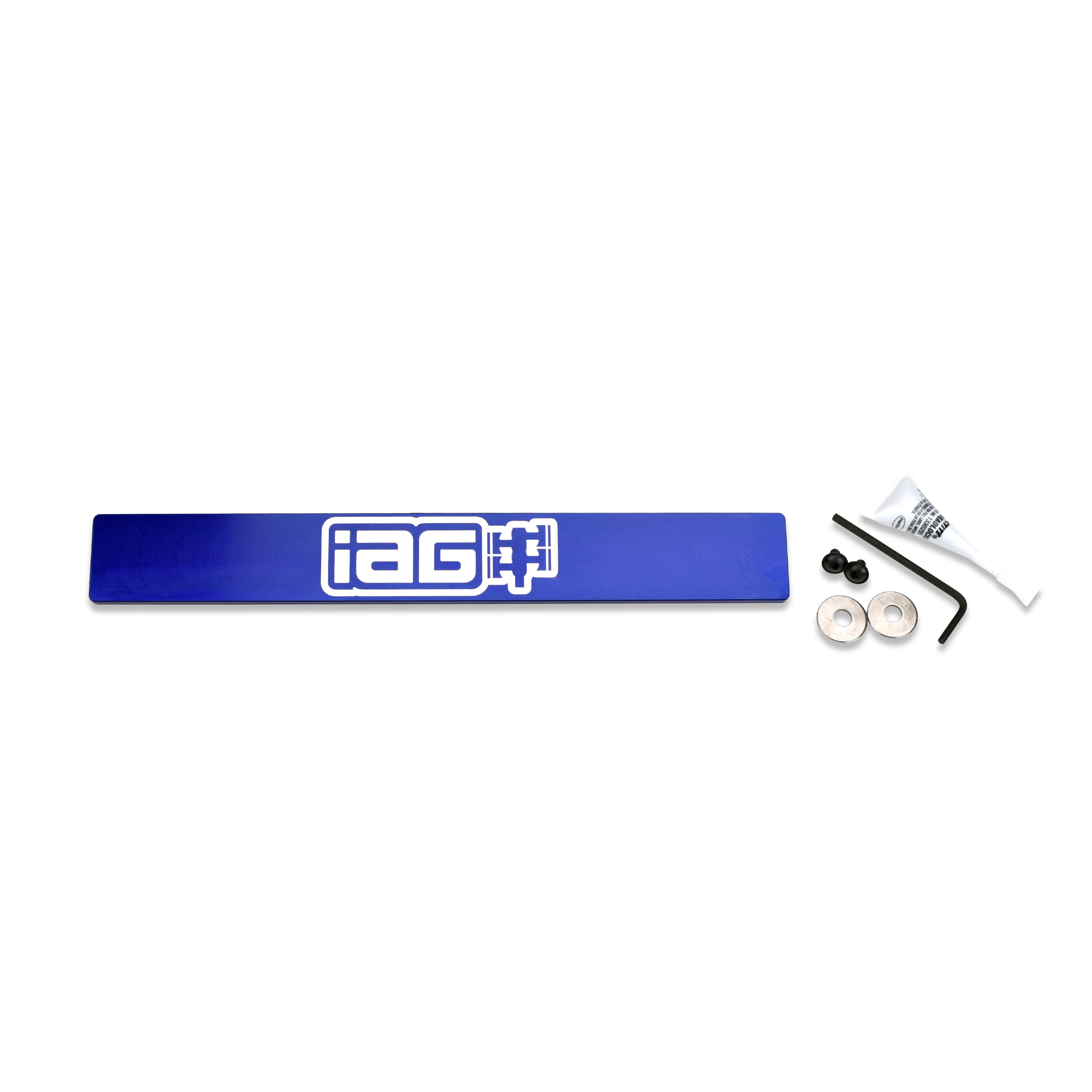 IAG Stealth Mount Tag Delete For 2015-21 Subaru WRX And STI (Blue Finish).