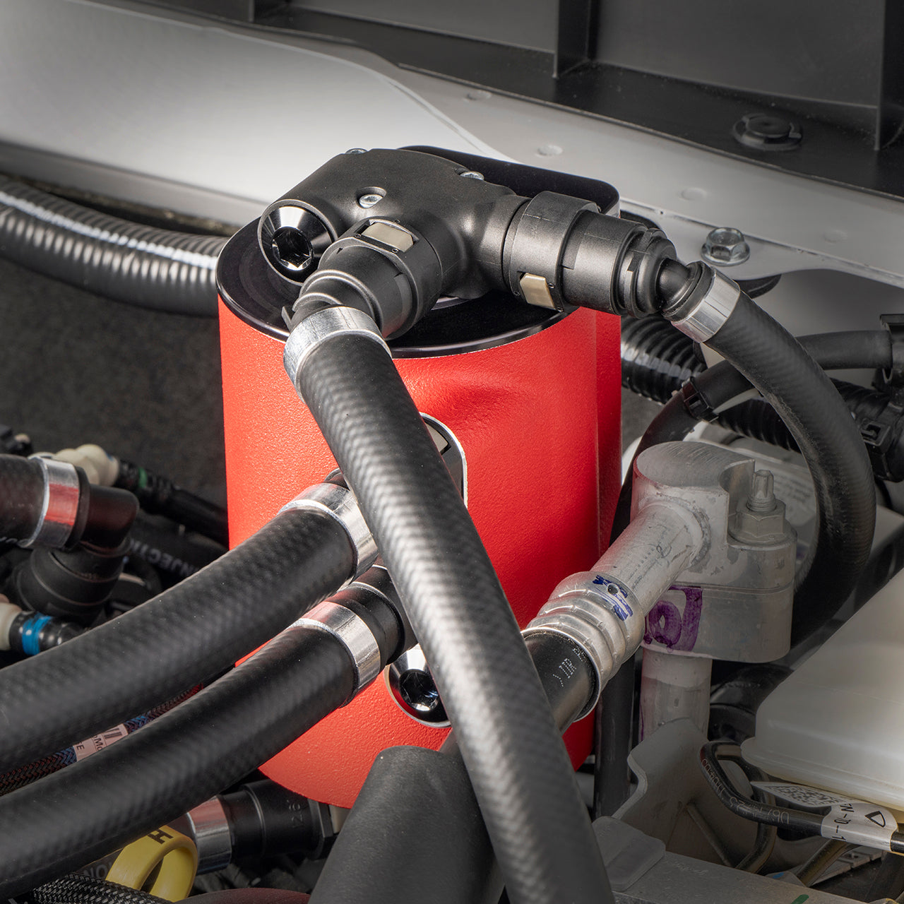 IAG Air Oil Separator AOS For 2021+ 2.7L Ford Bronco Red