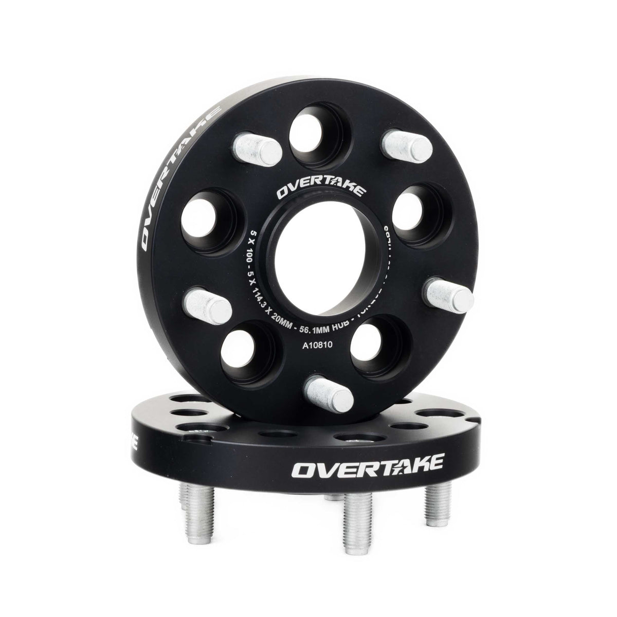 OVERTAKE Wheel Spacer Adapters - Pair - 20mm 5x100 to 5x114.3 - Subaru 2002-2014 WRX, 2004 STI, 2013-2027 BRZ/GR86, and more