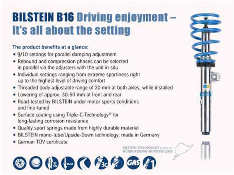 Bilstein B16 (PSS10) Subaru WRX STi Base/Limited H4 2.5L
