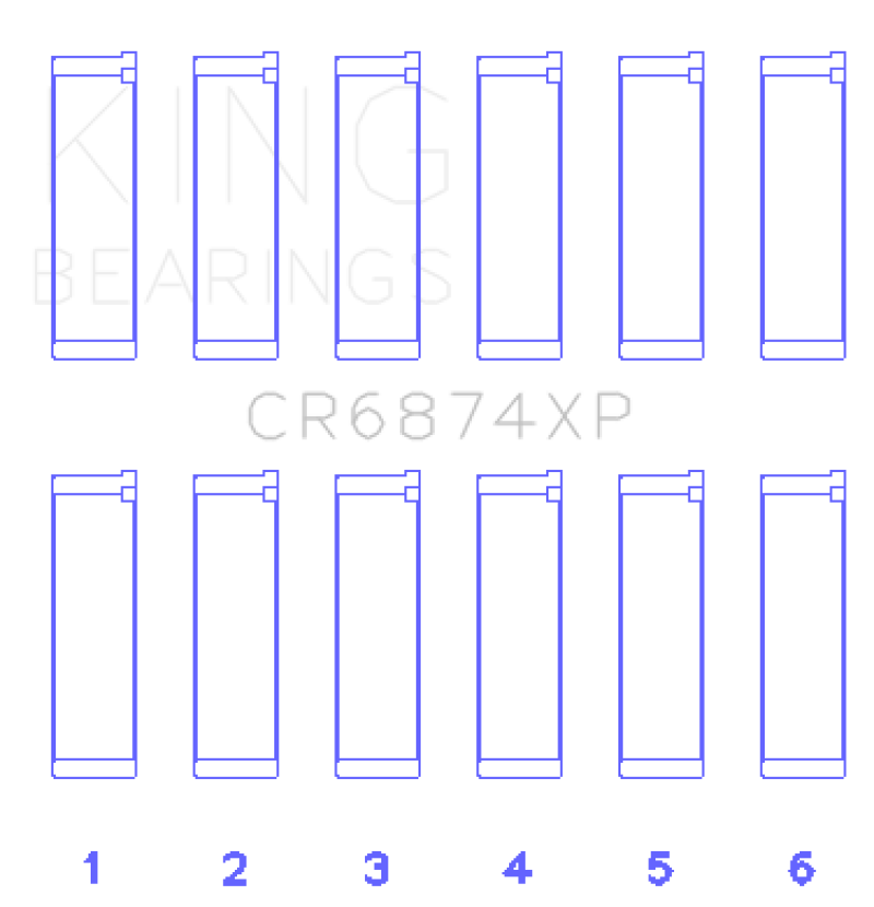 King Engine Bearings Subaru EZ30/EZ30D (Size STD) Performance Rod Bearing Set