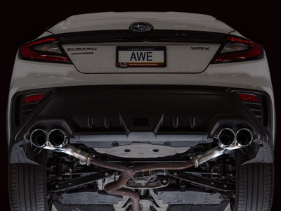 AWE Tuning 22-25 Subaru VB WRX Track Edition Axle-Back Exhaust - Chrome Silver Tips