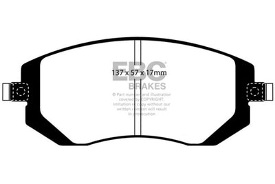 EBC 04-06 Saab 9-2X 2.0 Turbo Ultimax2 Front Brake Pads