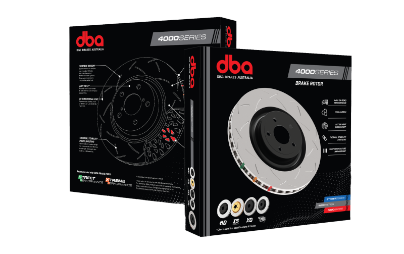 DBA 01-07 Subaru WRX / 05-07 Subaru Forester XT Rear Slotted 4000 Series Rotor