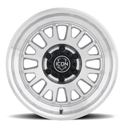 ICON Anza 17x8.5 / 6x5.5 / 0mm / 4.75in BS Silver Machined Wheel