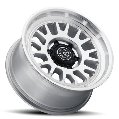 ICON Anza 17x8.5 / 6x5.5 / 0mm / 4.75in BS Silver Machined Wheel