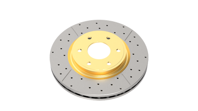 DBA 02-09 Subaru WRX STi/2017 BRZ w/Perf Pkg. 10 Hole Front Drilled & Slotted Street Series Rotor