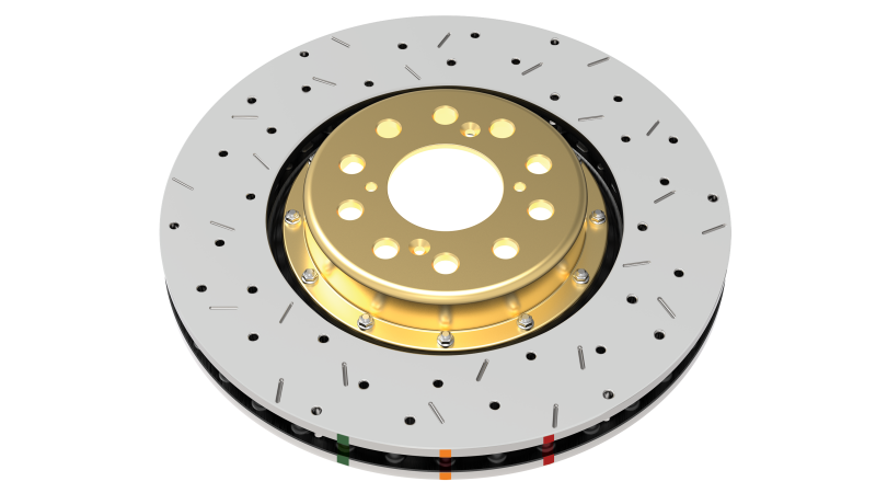 DBA 03-06 Subaru Legacy GT Wagon Front Drilled & Slotted 5000 Series 2 Piece Rotor w/ Black Hat