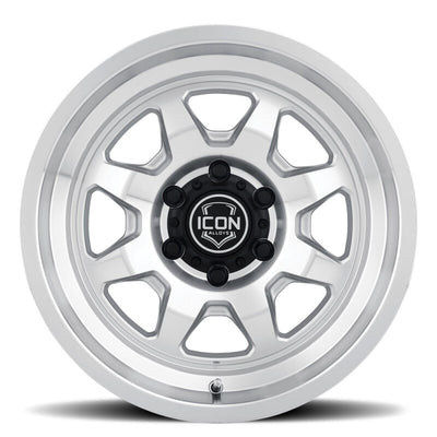 ICON Nuevo 17x8.5 / 6x5.5 / 25mm / 5.75in BS Silver Machined Wheel