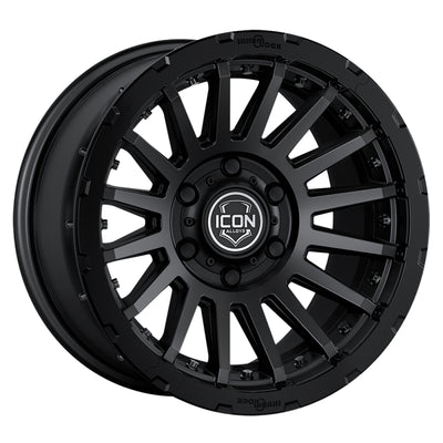 ICON Recon Pro 18x9 6 x 5.5 25mm Offset 6in BS 95.1mm Bore Satin Black Wheel