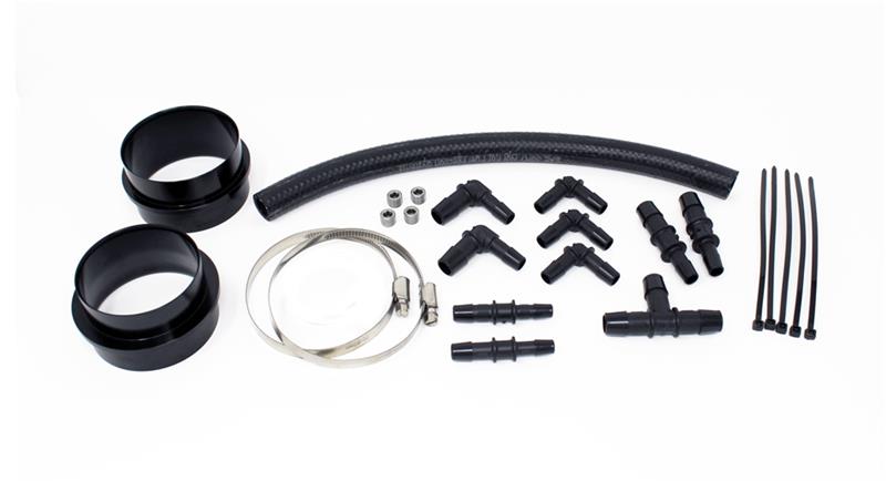 Torque Solution Turbo Inlet Hose Black (Non-Recirc): 02-07 Subaru WRX / 04-20 STI / 05-09 Legacy GT