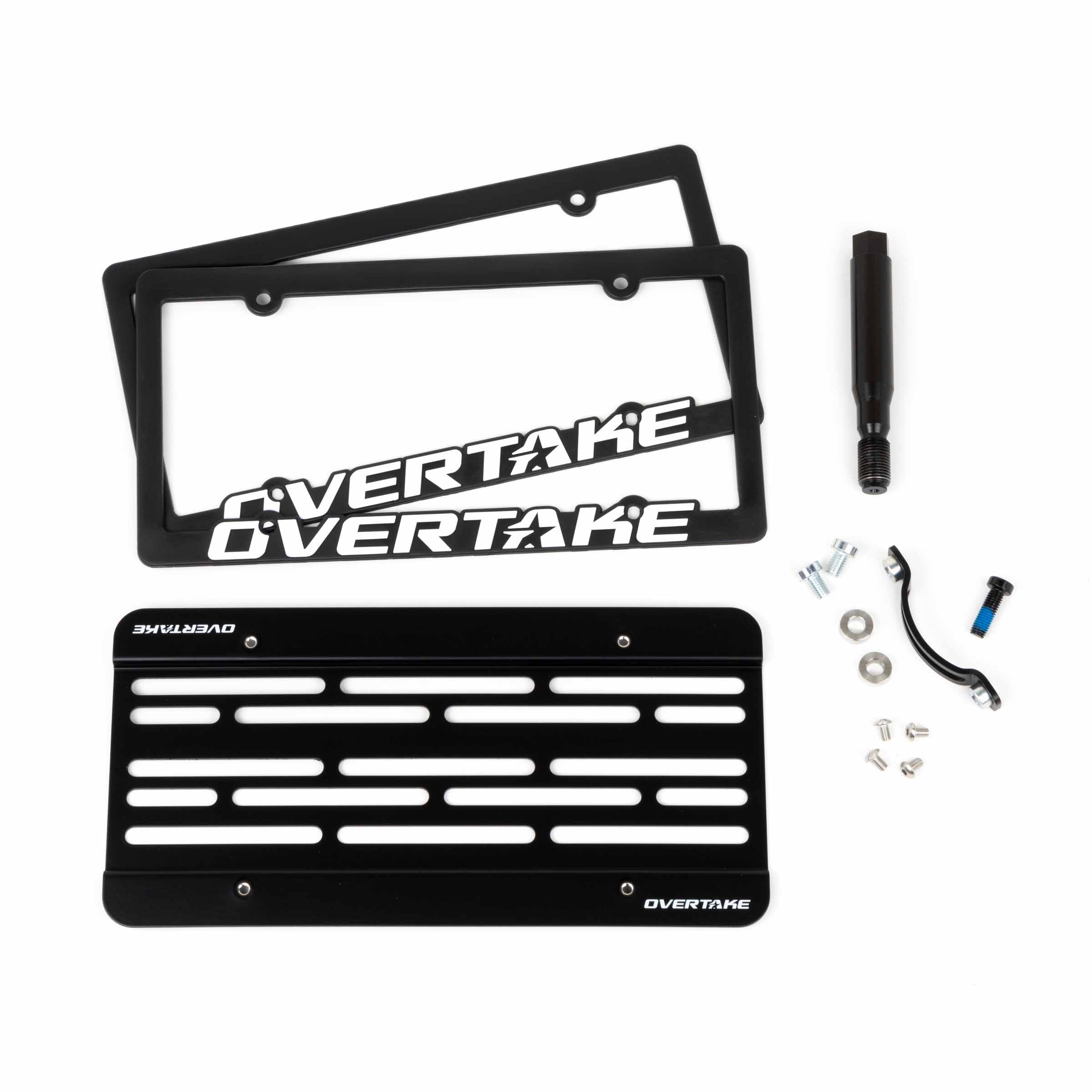 Overtake MaxxAdjust License Plate Relocation Kit - Subaru 15-17 WRX / STi, 12-16 Impreza / Crosstrek