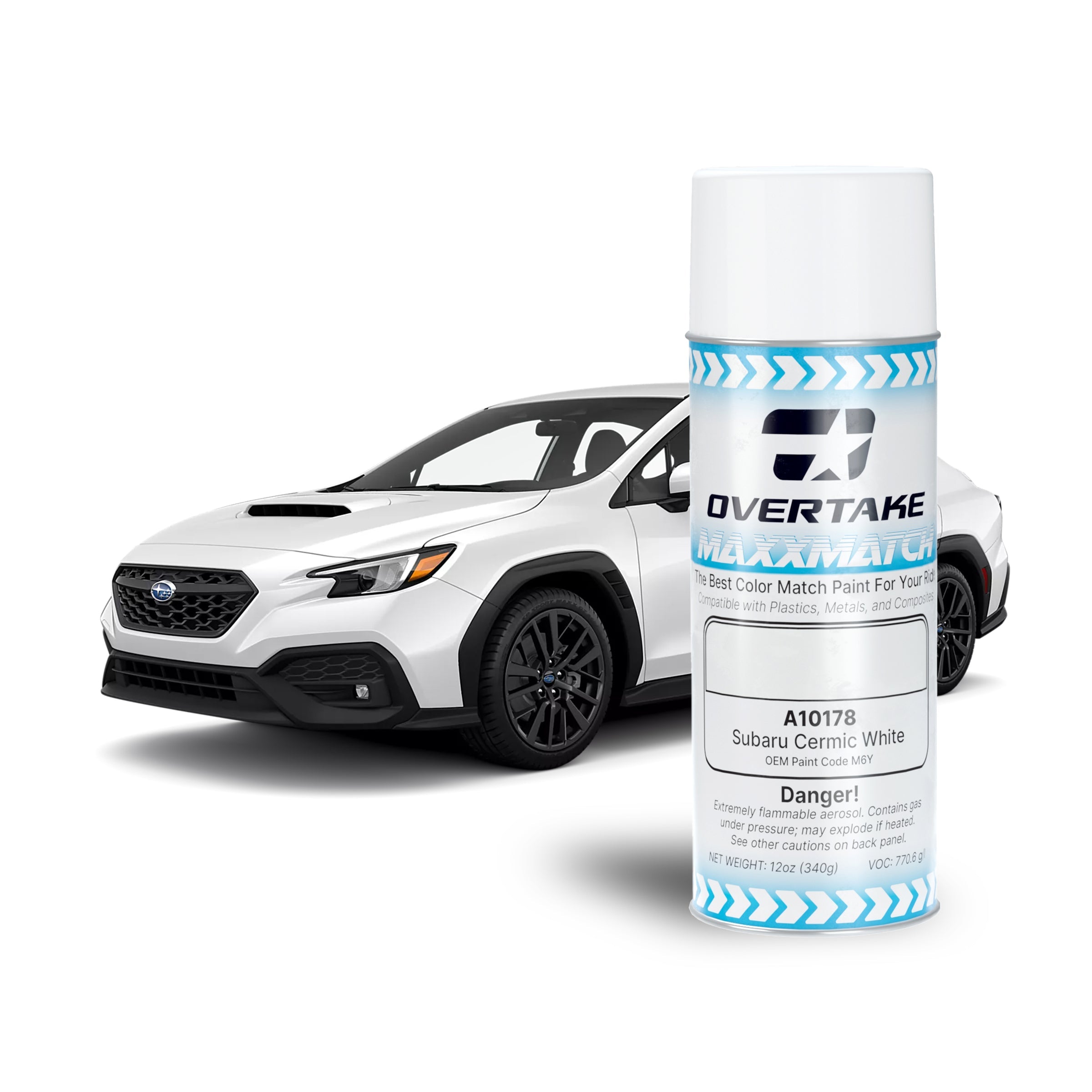 Overtake MaxxMatch Paint - Subaru Ceramic White M6Y 12oz. Can