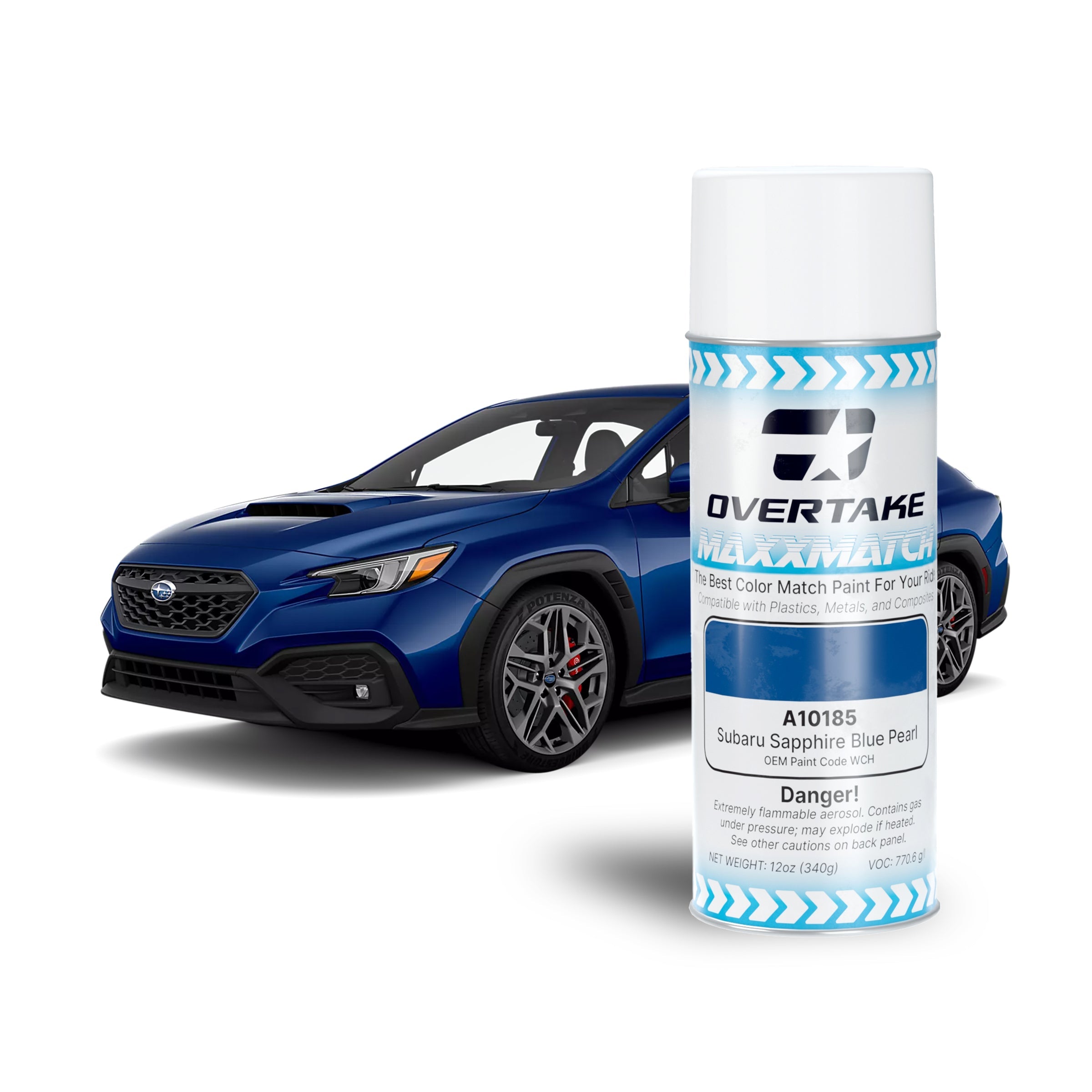 OVERTAKE MaxxMatch Paint - Subaru Sapphire Blue Pearl WCH 12oz. Can