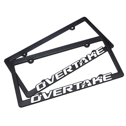Overtake License Plate Frames - Plastic