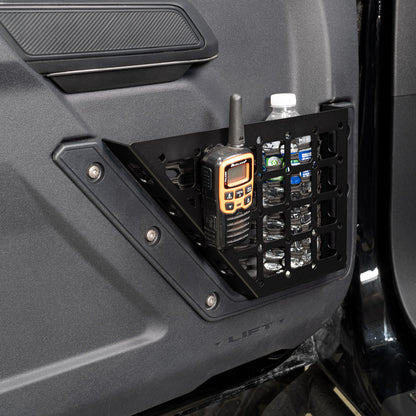 IAG I-Line Front Door Bin Black Steel Molle For 2021+ Ford Bronco