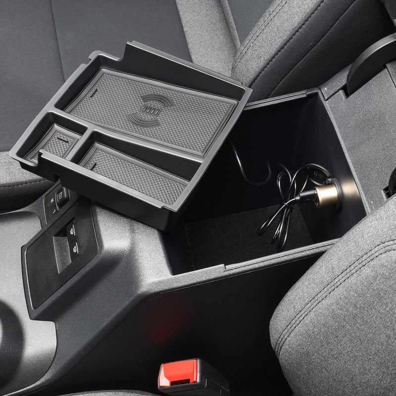 IAG I-Line Armrest Organizer With Wireless Charging Pad For 2021+ Ford Bronco