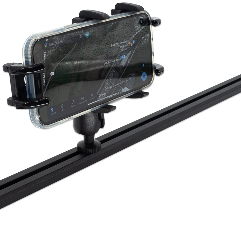 IAG I-Line Cell Phone Mount With Ball Adapter For Dash Rail Systems