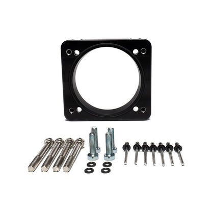 IAG Big Bore 76mm Throttle Body Adapter For Process West & Corsa Veloce Intake Manifold; Black Finish.