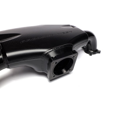 IAG Big Bore 76mm Throttle Body Adapter For Process West & Corsa Veloce Intake Manifold; Black Finish.