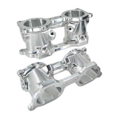 IAG V3 Top Feed TGV Housings With Butterfly Pass Thru (Silver) (06-14 WRX 07+ STI 07-12 LGT 09-13 FXT)