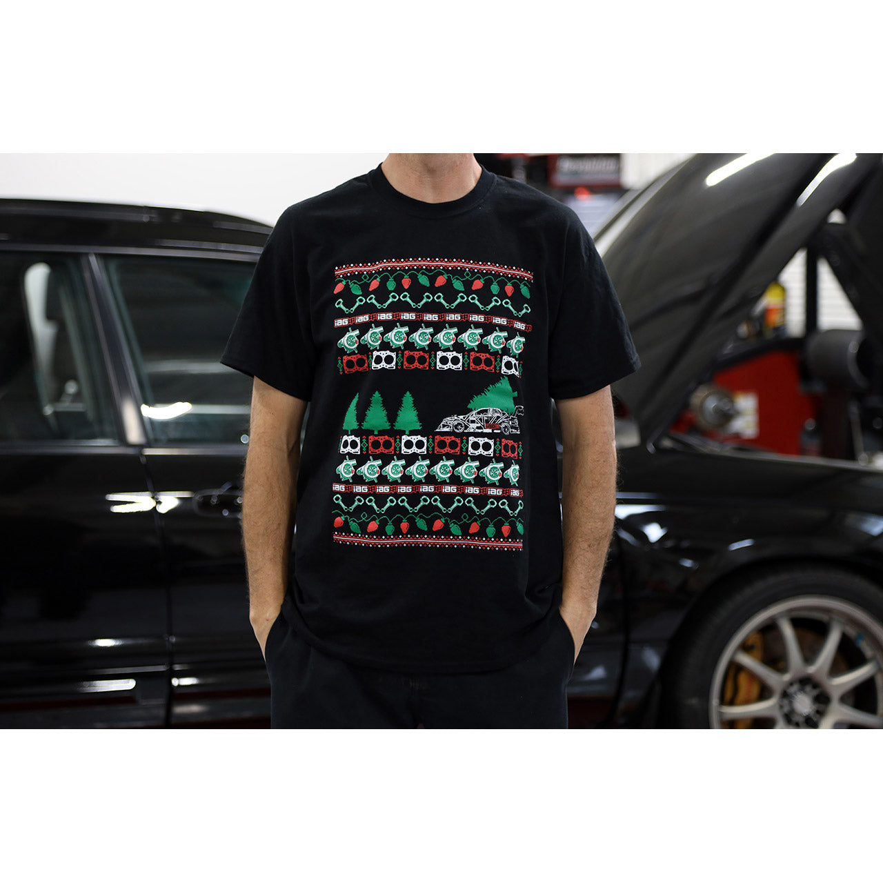 IAG Men'S Ugly Christmas Black T-Shirt.