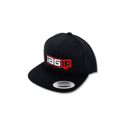 IAG Boxer Logo Embroidered Snapback Cap - Black.
