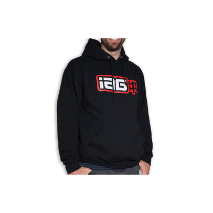 IAG Performance Men'S Black Boxer Logo Hoodie.
