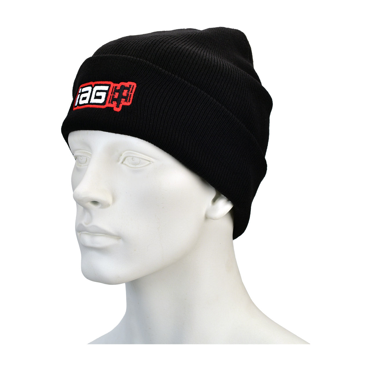 IAG Black Watch Cap Beanie With IAG Boxer Embroidered Logo.