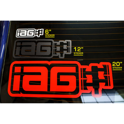 IAG Performance 6 Inch Gloss White Die Cut Sticker - Sold Individually.
