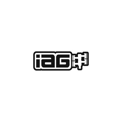 IAG Performance 6 Inch Matte Black Die Cut Sticker - Sold Individually.