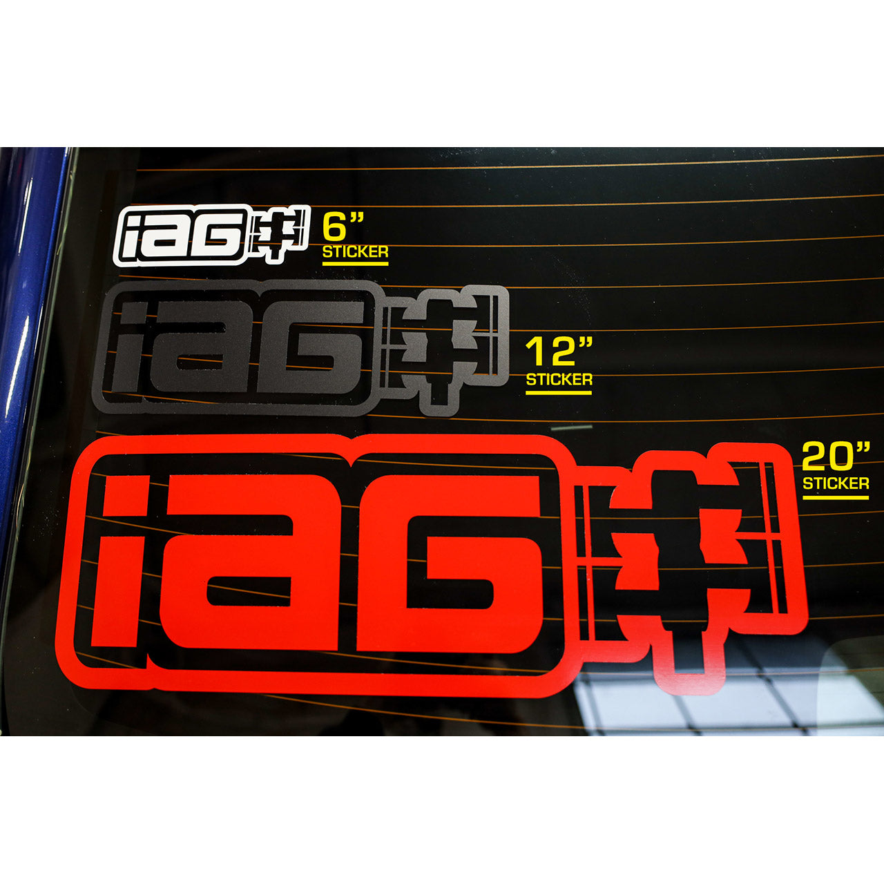 IAG Performance 6 Inch Red Die Cut Sticker - Sold Individually.