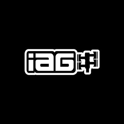IAG 12 Inch Gloss White Die Cut Sticker - Sold Individually.
