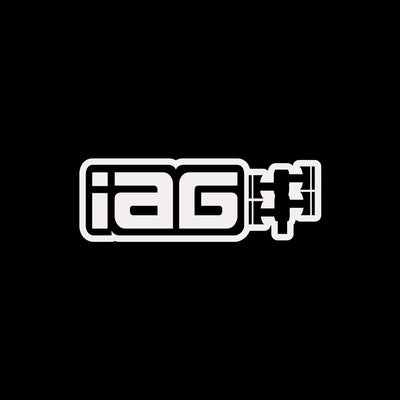 IAG 12 Inch Matte White Die Cut Sticker - Sold Individually.
