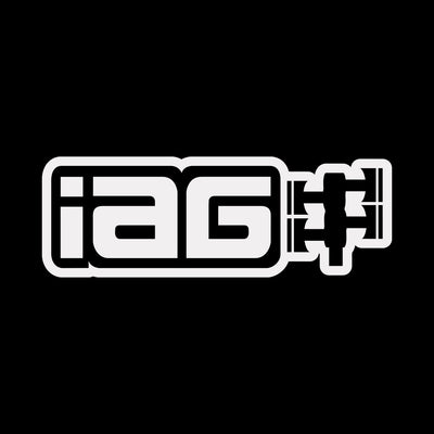 IAG 20 Inch Matte White Die Cut Sticker - Sold Individually.