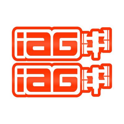 IAG 20 Inch Red Die Cut Sticker - Sold As 1 Pair.