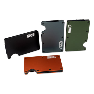 IAG Aluminum Wallet W/Money Clip Cash Band And Screwdriver Kit (Boxer Logo) Black