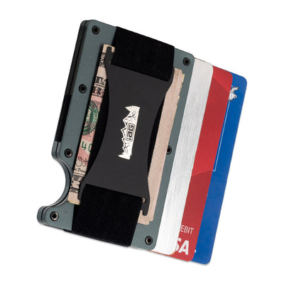 IAG Aluminum Wallet W/Money Clip Cash Band And Screwdriver Kit (Off-Road Logo) Gray