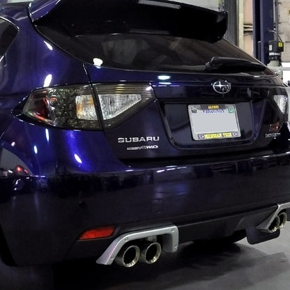 IAG RockBlocker Smoked / Clear Tail Light Overlay Film Kit For 2008-14 Subaru WRX / STI Hatchback.