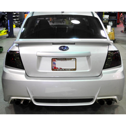 IAG RockBlocker Smoked Tail Light Overlay Film Kit For 2008-14 Subaru WRX 11-14 STI Sedan.