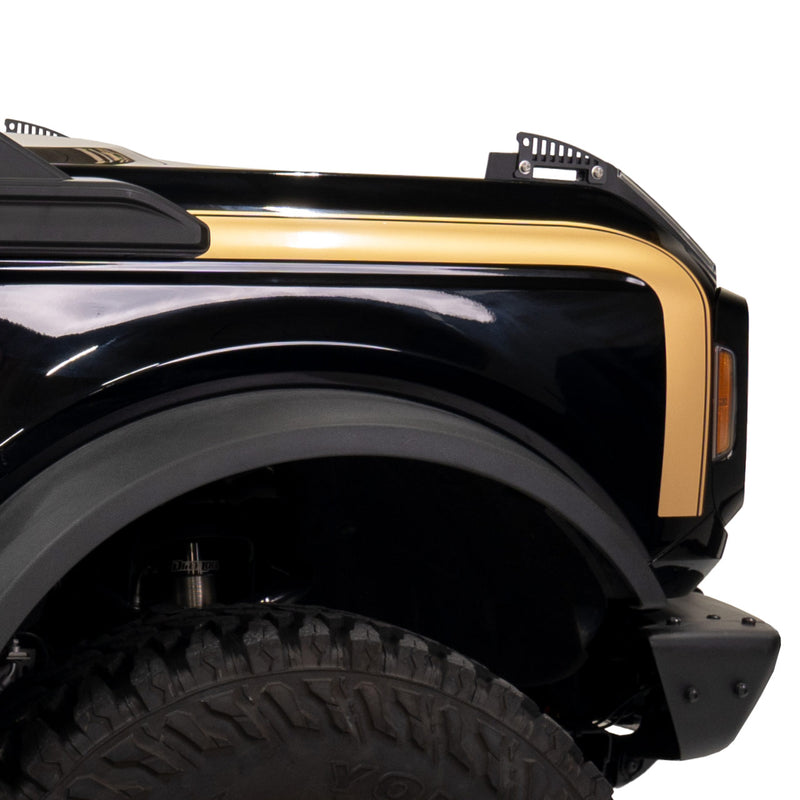 IAG Off-Road Boss Style Vinyl Side Stripe Kit Fits 2021+ Ford Bronco 4 Door - Gold