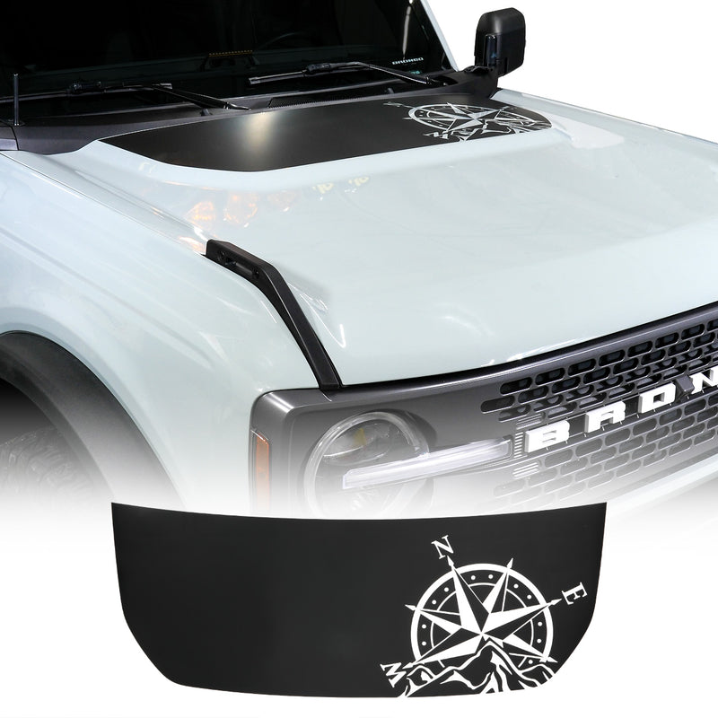 IAG Off-Road Front Hood Graphic - Compass Design For 2021+ Ford Bronco