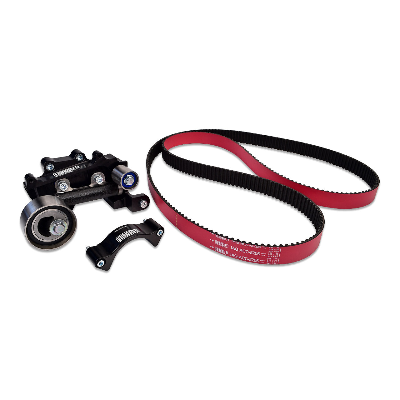 IAG Timing Guide Comp Tensioner & Racing Timing Belt Kit For 02-14 WRX 04-21 STI 04-13 FXT 05-12 LGT